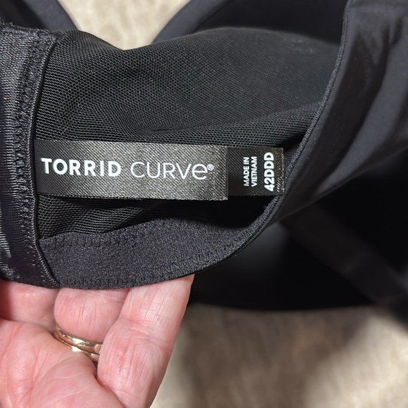 NWT Torrid Curve 42 DDD Black bra corset front 360 smooth plunge push up - Picture 6 of 9